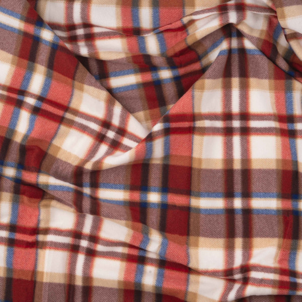 Фото - Плед односпальний Ardesto Fleece 130x160 см клітинка, біло-коричневий (ART0720PB)