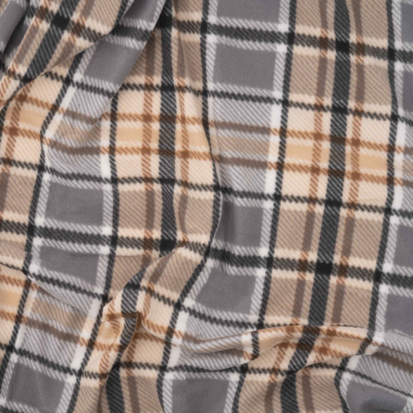 Фото - Плед односпальний Ardesto Fleece 130x160 см клітинка, сірий (ART0721PB)