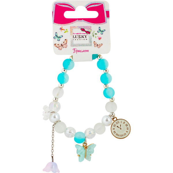 Фото - Дитяча біжутерія Lukky Браслет Fashion перламутровий з трьома підвісками (T24785) Фото - Дитяча біжутерія Lukky Браслет Fashion перламутровий з трьома підвісками (T24785)
