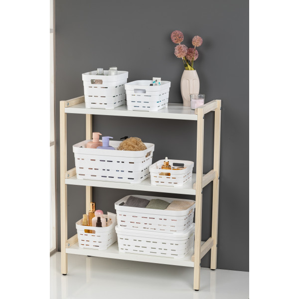 Фото - Корзина для зберігання Idea Home Pyramid White б/кр. 36x24x16 см (00616 White)