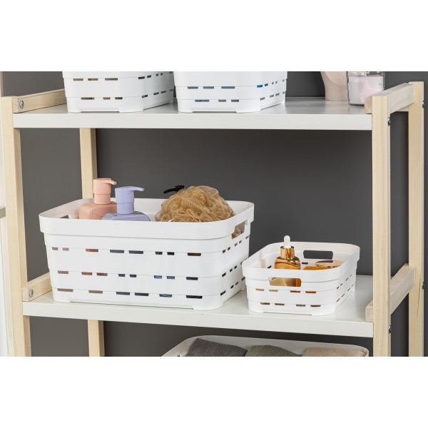 Фото - Корзина для зберігання Idea Home Pyramid White б/кр. 36x24x16 см (00616 White)