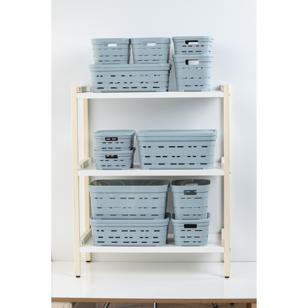 Фото - Корзина для хранения Idea Home Pyramid Blue б/кр. 36x24x16 см (00616 Blue)