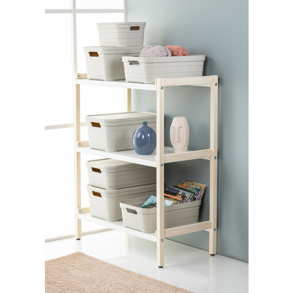 Фото - Корзина для зберігання Idea Home Pyramid Bej з/кр. 24x18,3x8.5 см (00637 Bej)