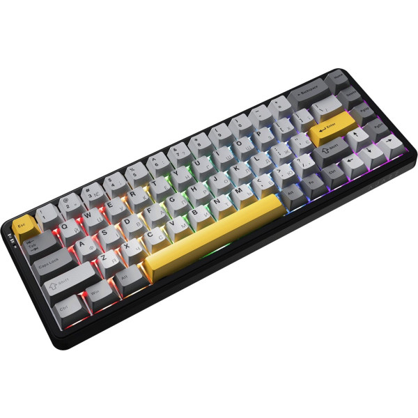 Фото - Клавиатура проводная игровая Ajazz AK680 MAX Magnetic Switch RGB USB Black (AK680-M-BGY-AW)