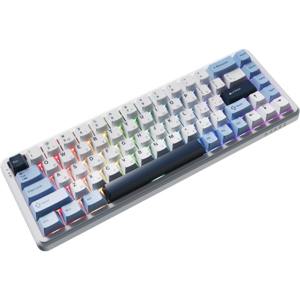 Фото - Клавиатура проводная игровая Ajazz AK680 MAX Magnetic Switch RGB USB White (AK680-M-BWD-AW)