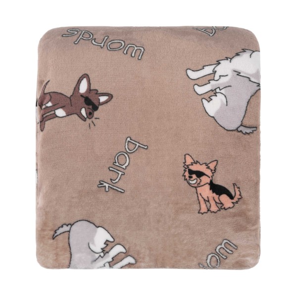 Фото - Плед двуспальный ARDESTO Flannel 160х200 см собачки в очках (ART0129PB)