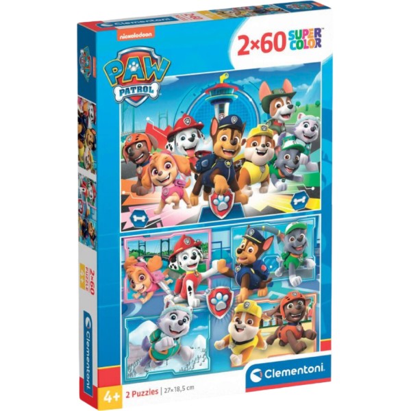 Фото - Пазлы (3-4 года) Clementoni 2 в 1 Paw Patrol 2 по 60 эл. (21617)