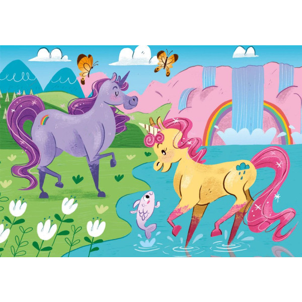 Фото - Пазли (3-4 роки) Clementoni I Believe in Unicorns 2 шт. по 20 ел. (24754)