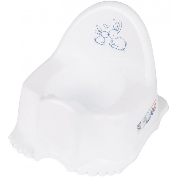 Фото - Горщик дитячий Tega Baby ЕСО Зайчики з музикою Білий (PO-059-103)