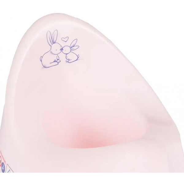 Фото - Горщик дитячий Tega Baby Зайчики з антиковзаючою гумою і музикою Світло-рожевий (PO-058-104)