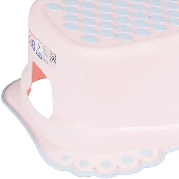 Фото - Підставка дитяча під умивальник Tega Baby Зайчики з антиковзаючою гумою Світло-рожевий (KR-006-104)