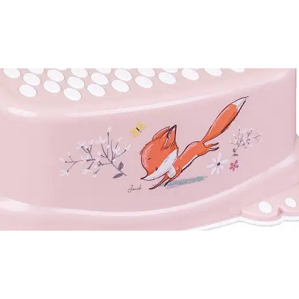 Фото - Уцінка - Підставка дитяча під умивальник Tega Baby Лісова казка з антиковзаючою гумою Світло-рожевий (FF-006-107)