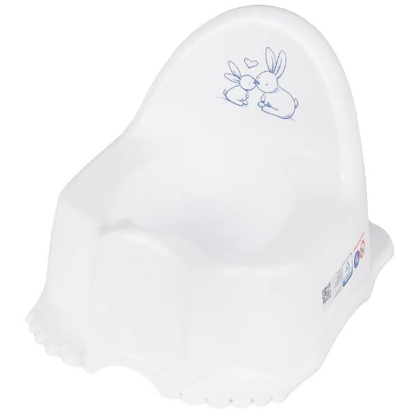 Фото - Горщик дитячий Tega Baby ЕСО Зайчики Білий (KR-007-103)