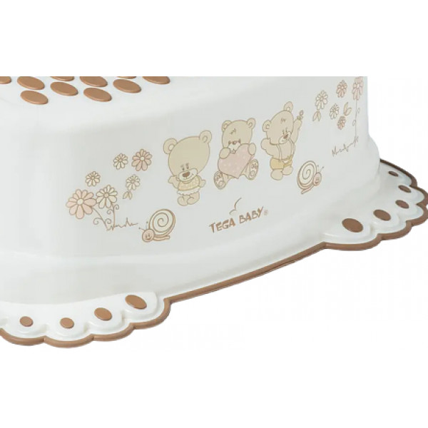 Фото - Підставка дитяча під умивальник Tega Baby Ведмедики з антиковзаючою гумою Біла Перлина (MS-017-118)