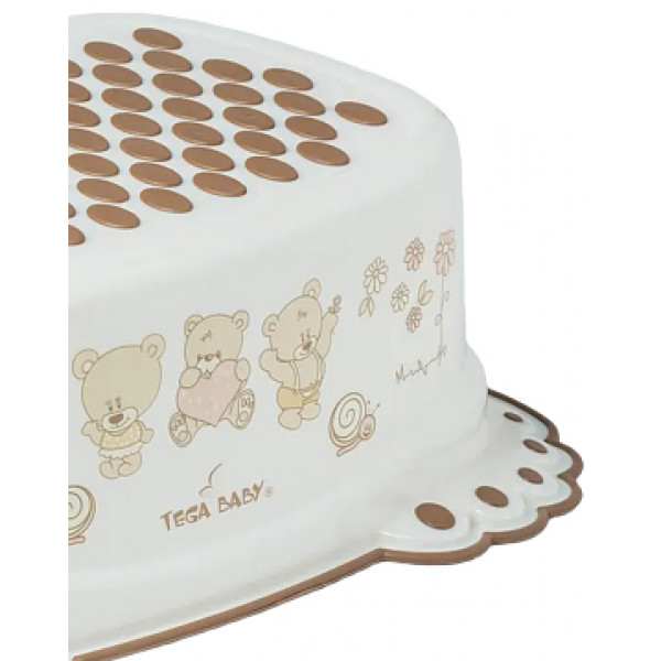 Фото - Підставка дитяча під умивальник Tega Baby Ведмедики з антиковзаючою гумою Біла Перлина (MS-017-118)