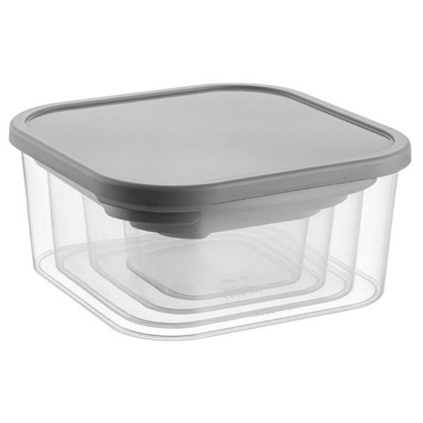 Фото - Набор емкостей для хранения Idea Home Quick Box Gray 0.4/0.9/1.8/2.9 (00655 Gray)