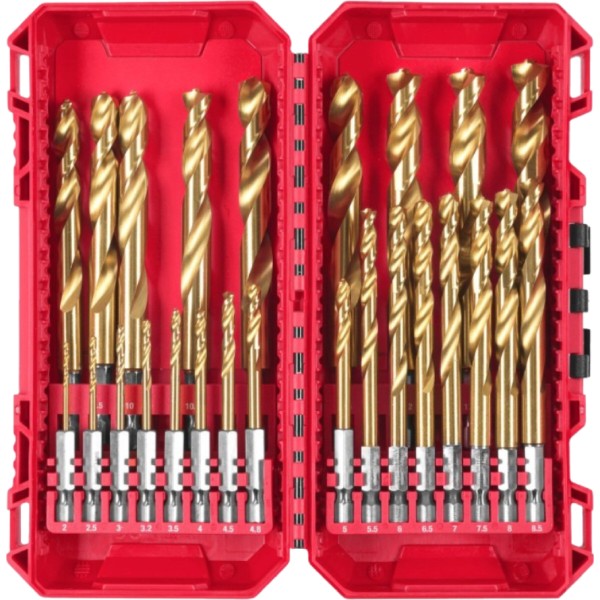 Фото - Набор сверл Milwaukee SHOCKWAVE HSS-TiN PACKOUT (4932500420)
