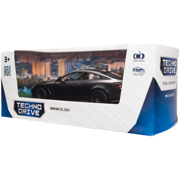 Фото - Колекційний легковий транспорт TechnoDrive BMW M4 CSL 2023 чорний (250435U)
