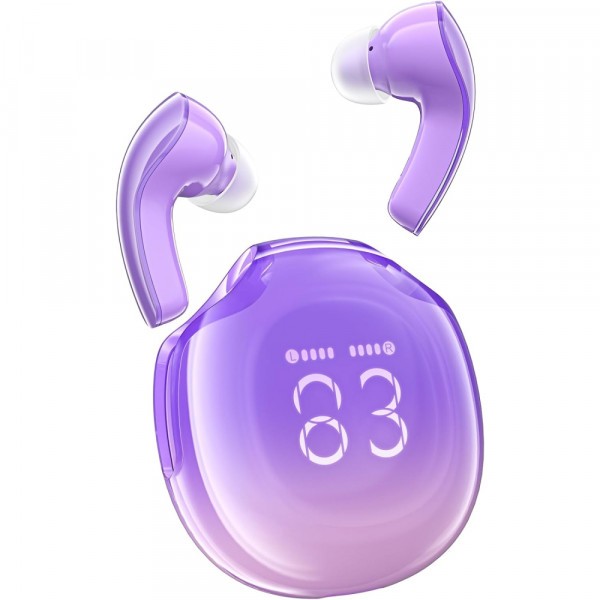 Фото - Наушники вкладыши беспроводные TWS AceFast T9 grape purple (6974316282563)