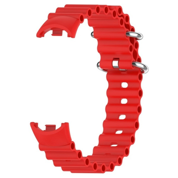 Фото - Ремінець для фітнес-браслету BeCover Wave Style for Xiaomi Mi Smart Band 8 / 9 / 10 Red (714359)