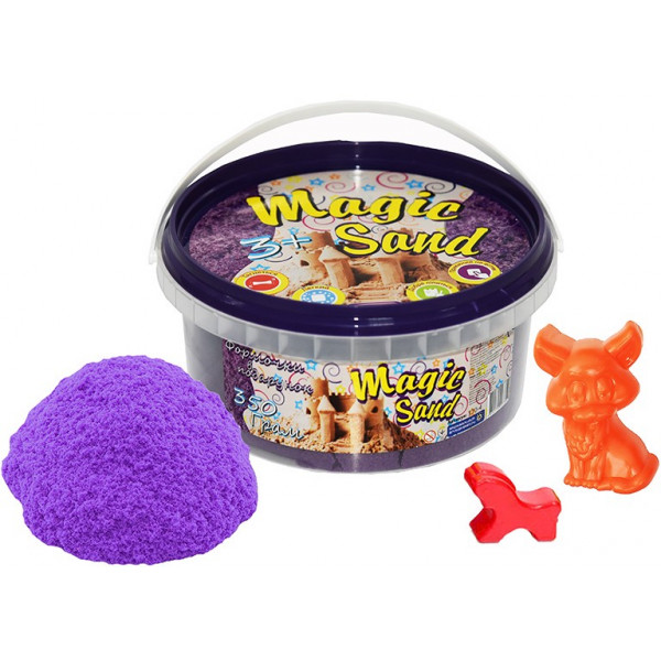 Фото - Кінетичний пісок Strateg Magic sand бузковий, відро 350 гр. (370-4)