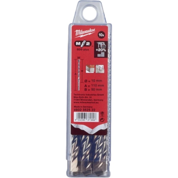 Фото - Бур Milwaukee SDS-PLUS M2 12,0х260х200 мм 10 шт. (4932399344)
