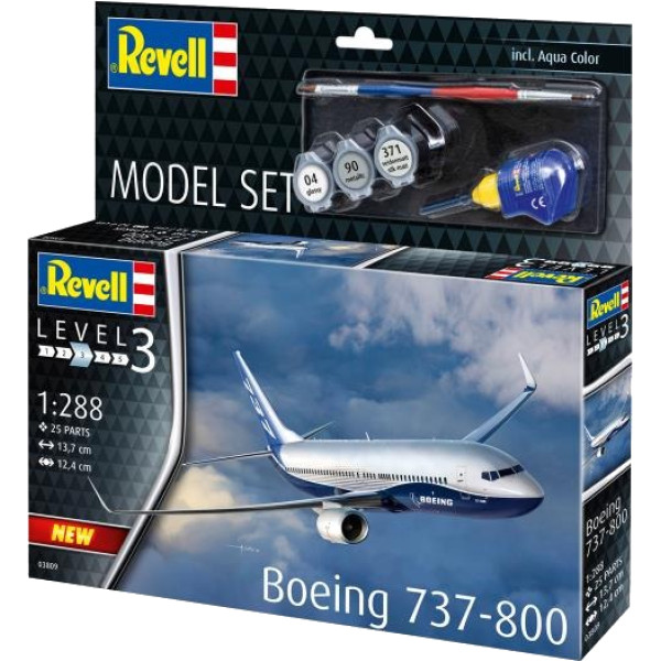 Фото - Набір для моделювання техніки Revell набір Літак Boeing 737-800 (RVL-63809)