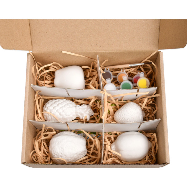 Фото - Набір для декупажу та розпису Strateg Гіпсові розмальовки: розфарбуй фрукти (30989)