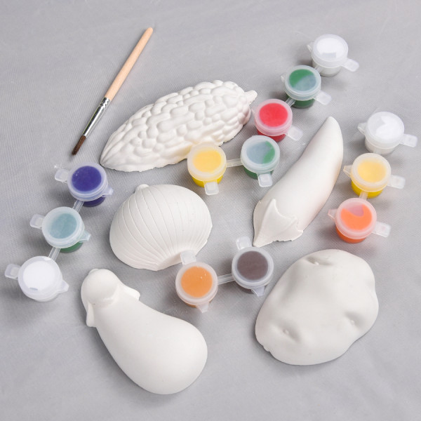 Фото - Набір для декупажу та розпису Strateg Гіпсові розмальовки: розфарбуй овочі (31000)