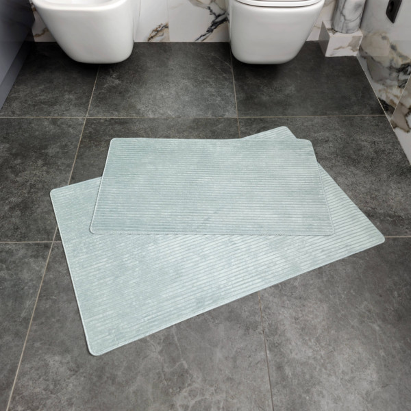 Фото - Килимок універсальний DarianA Fiberline фіберлайн 45х75+60х90 світло-зелений (1000010294)
