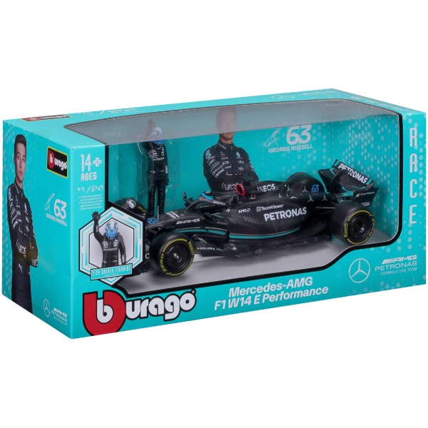 Фото - Колекційний легковий транспорт Bburago MERCEDES-AMG F1 W14 E PERFORMANCE в асортименті (18-28037)