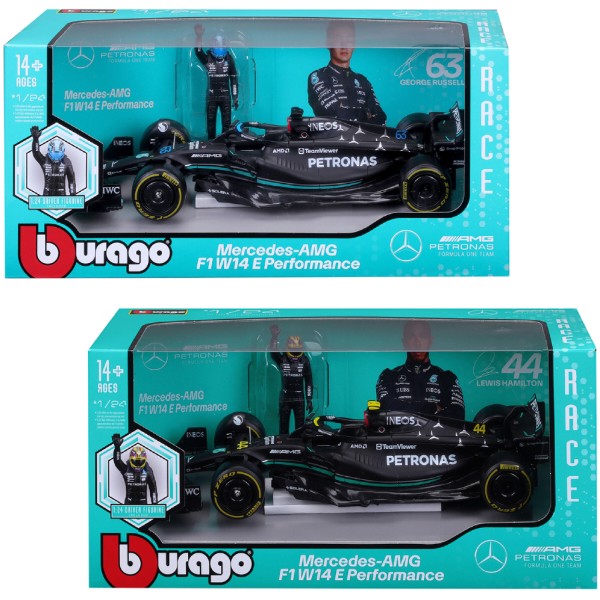 Фото - Колекційний легковий транспорт Bburago MERCEDES-AMG F1 W14 E PERFORMANCE в асортименті (18-28037)