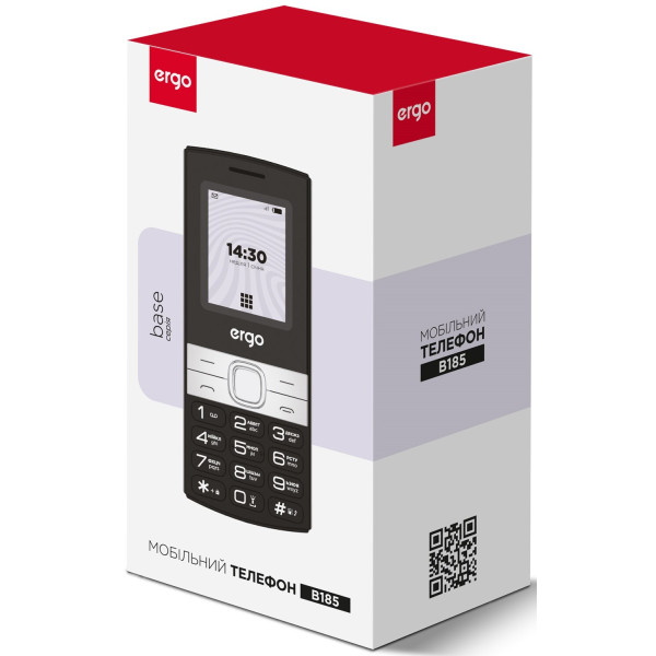 Фото - Мобільний телефон Ergo B185 Dual Sim  Black