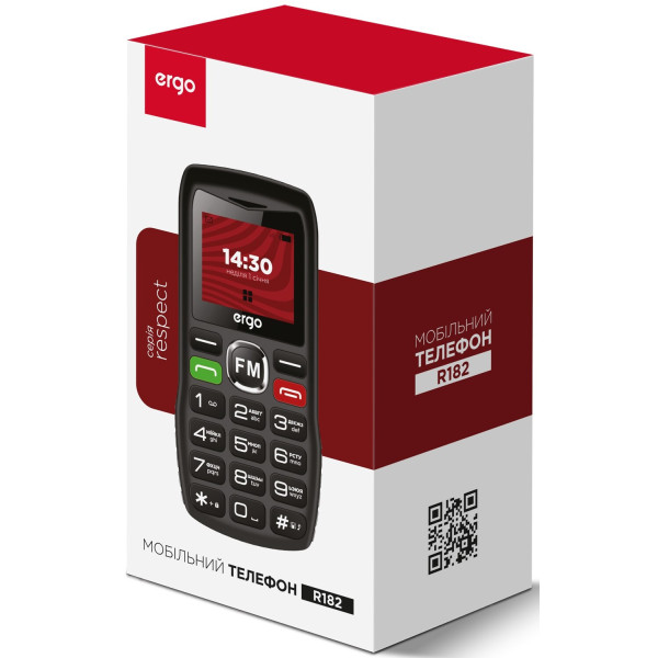 Фото - Мобильный телефон Ergo R182 Dual Sim Black
