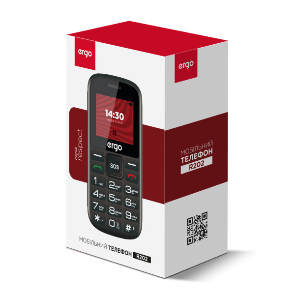 Фото - Мобильный телефон Ergo R202 Dual Sim Black