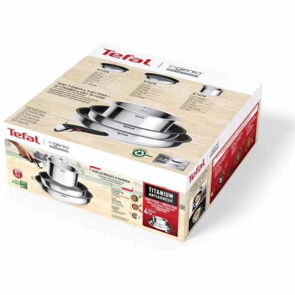 Фото - Набір посуду зі знімною ручкою Tefal L881S404 Ingenio Cook Eat 4 пр.
