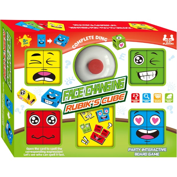 Фото - Настольная игра (5-7 лет) FACE CHANGING FUN CUBE Смайлики (HT-573)