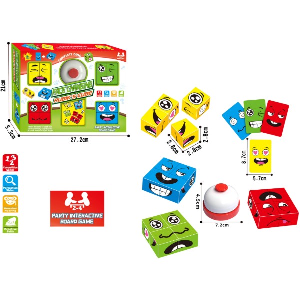 Фото - Настольная игра (5-7 лет) FACE CHANGING FUN CUBE Смайлики (HT-573)