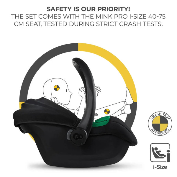 Фото - Коляска універсальна 3 в 1 Kinderkraft Esme Pro Pure Black (KSESME00BLK300N)