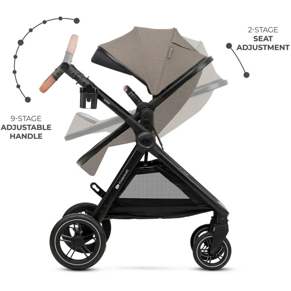 Фото - Коляска універсальна 3 в 1 Kinderkraft Esme Pro Sand Beige (KSESME00BEG300N)