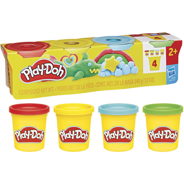 Фото - Матеріали Hasbro 4 баночки G0688 Play-Doh CLASSIC (G0512_G0688)