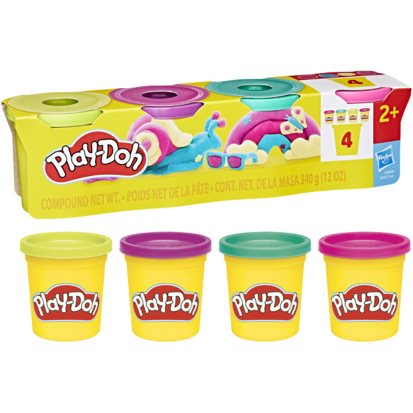 Фото - Матеріали Hasbro 4 баночки G0689 Play-Doh VIBRANT (G0512_G0689)