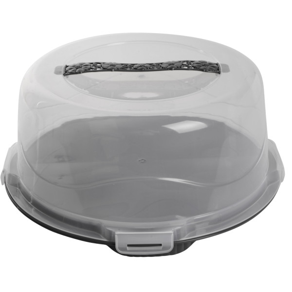 Фото - Ємність для зберігання торта VIOLET HOUSE 0011 кругла ANTRASIT 18х26х37 см