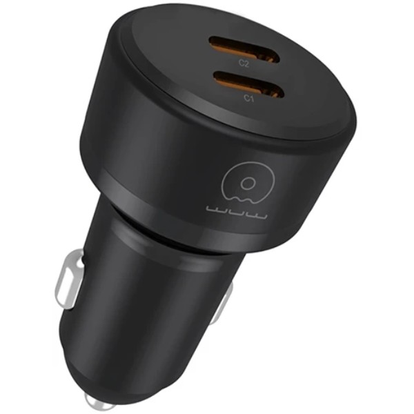 Фото - Автомобильное зарядное устройство WUW C243 PD20W+ PD20W black (6972573338351)