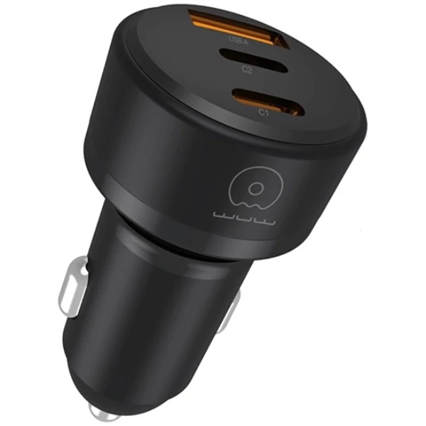 Фото - Автомобильное зарядное устройство WUW C244 USB20W+PD20W+PD15W black (6972573338368)