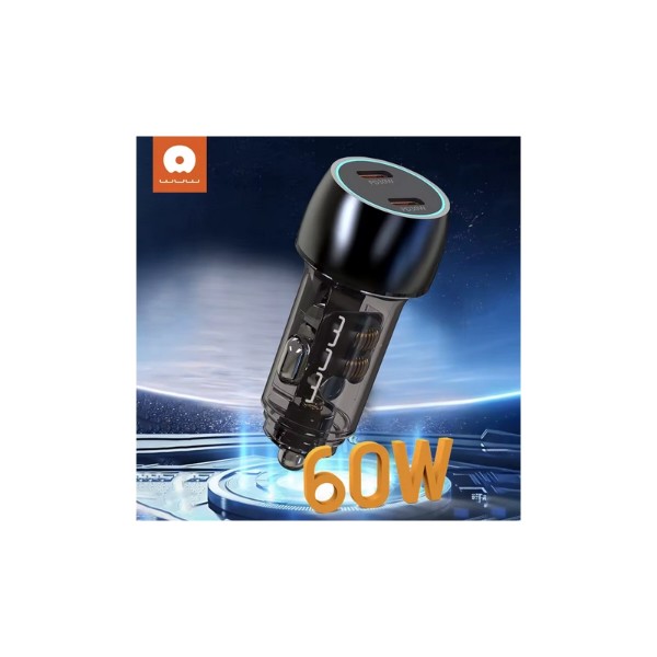 Фото - Автомобільний зарядний пристрій WUW C283 PD30W+ PD30W black (6978749570372)