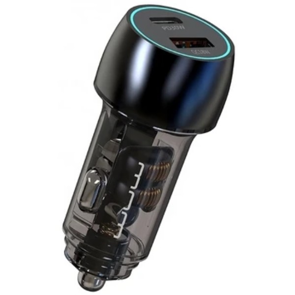 Фото - Автомобільний зарядний пристрій WUW T103C PD 30W +QC 3.0 18W black (6978749570440)