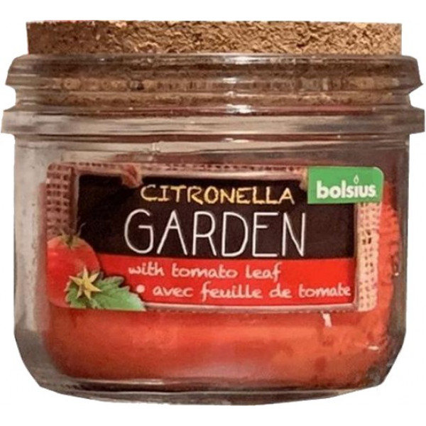 Фото - Свеча стекло Bolsius с пробкой 80/83мм, аромат Citronella Лист томатов