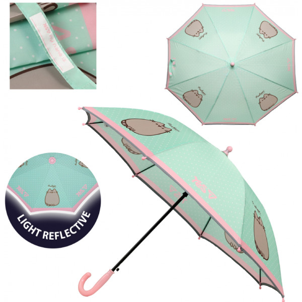 Фото - Парасолька дитяча YES Pusheen зі світловідбиваючим кантом (708489)