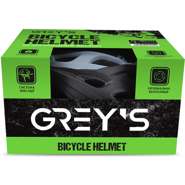 Фото - Шолом Grey's розмір L чорний-сірий матовий (GR21114)